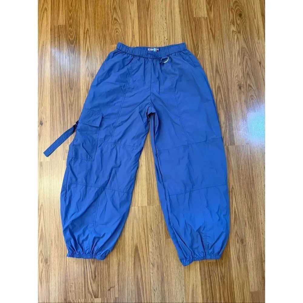 Urban Outfitters Women's Jana High Rise Pull On Balloon Cargo Pants Blue Size XS